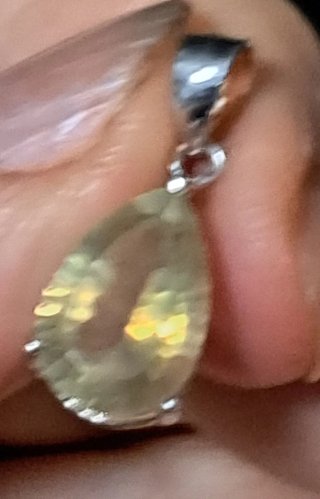 Piccolo pendente 925 Topazio Giallo