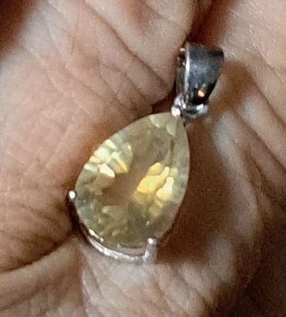 Piccolo pendente 925 Topazio Giallo