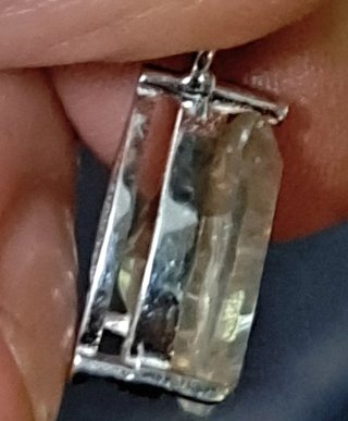 Piccolo pendente 925 Topazio Giallo