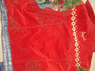 Cazadora Desigual vaquera y tela multicolor T.36