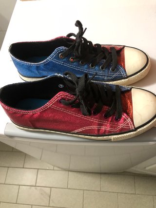 Scarpe sneakers Mico Feel blu e rosse