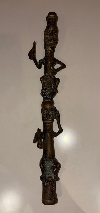 Cetro Ceremonial Bronce Africano