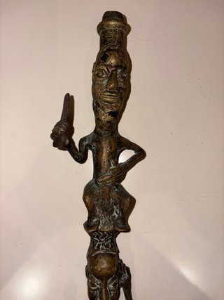 Cetro Ceremonial Bronce Africano