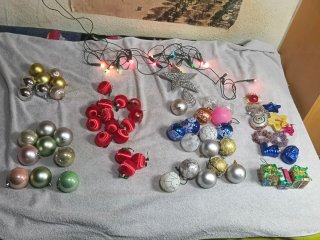 Lote adornos árbol Navidad completo