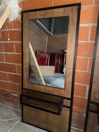 Tocadores Espejos Barbería Madera Metal