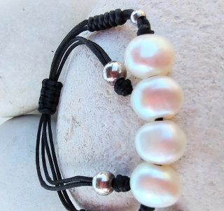 Pulsera Tous Perlas y Plata