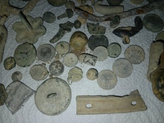 Lote 60 objetos antiguos