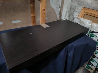 Balda Ikea oscura madera