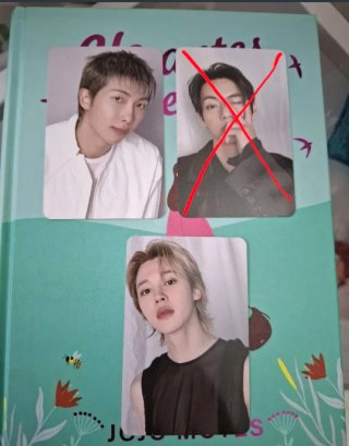 Photocard BTS Jimin y RM Madrid