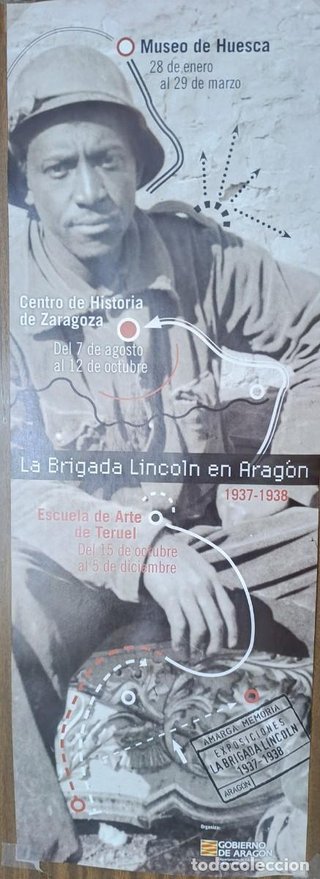 Cartel La Brigada Lincoln en Aragón 1937-38 Expo