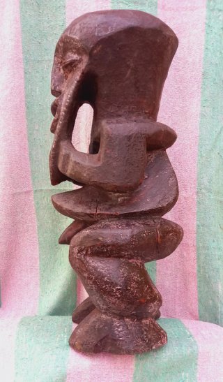 Figura Arte Africano Negra Madera Tallada