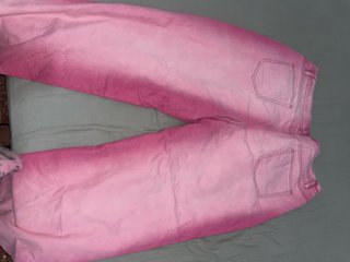 Vaqueros rosa de pierna ancha