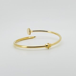 PULSERA RIGIDA CLAVO CON CIRCONITAS.