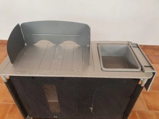 Cocina Camping Aluminio Negra