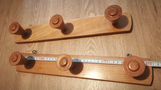 Perchero de madera con 3 ganchos