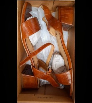 Sandalias Corina tacón cocodrilo
