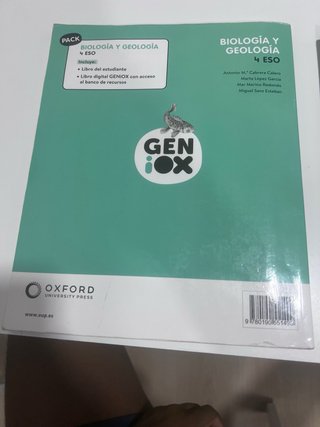 Biología y Geología, 4 ESO, Geniox