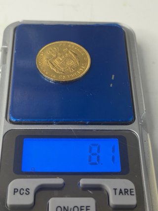 Moneda de oro Alfonso XII 1877