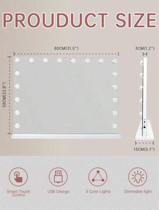 Espejo tocador con luces LED