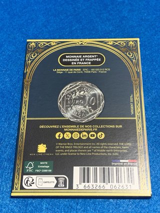 Moneda 10€ El Señor de los Anillos Francia 9/18