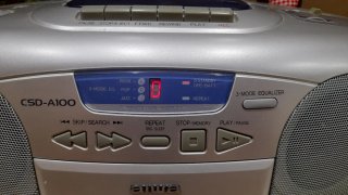 Radio CD AIWA CSD-A100 Plata y Azul