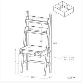 Escritorio Banak Importa Madera Blanco