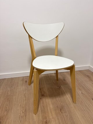 6 Sillas Ikea Madera y Blancas