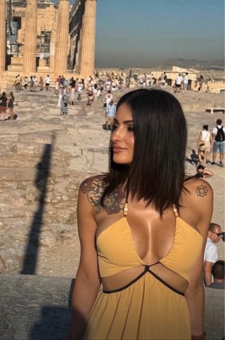 Vestido estilo griego amarillo
