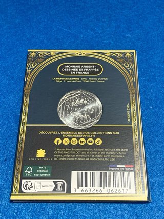 Moneda 10€ El Señor de los Anillos 7/18