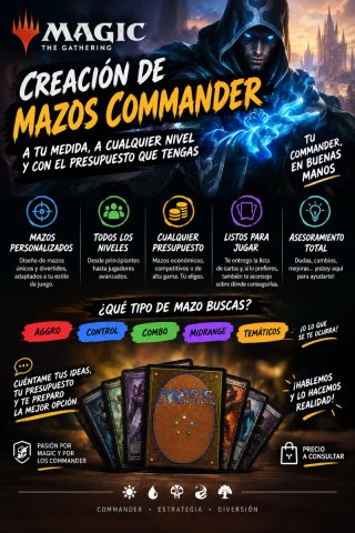 Creación de mazos Commander MTG – Cualquier nivel