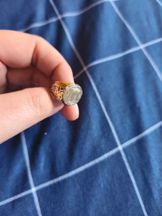 Anillo Plata Letra M