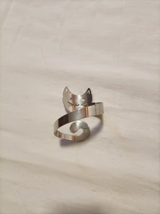 Pulsera Brazalete Gato Plata