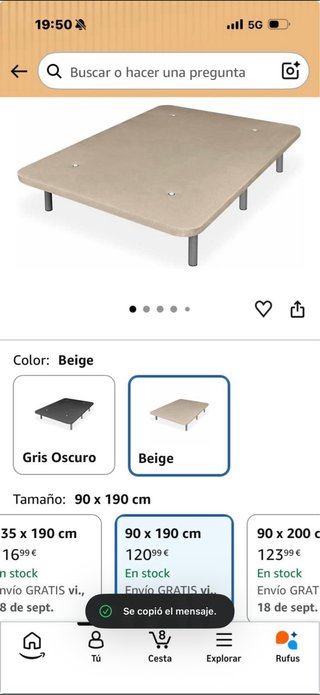 Homey - Base Tapizada 3D Reforzada