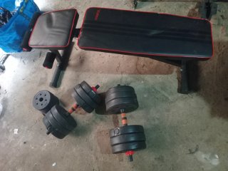 Banco y Mancuernas Gimnasio