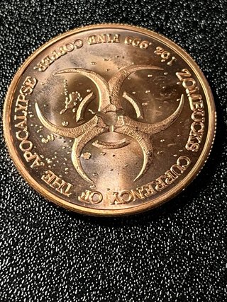 Moneda Cobre Zombucks 2023 Apocalypse