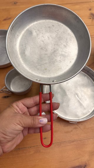 Set de cocina camping naranja