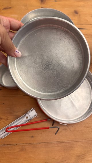 Set de cocina camping naranja