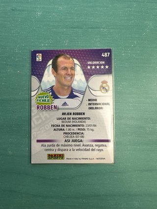 Lote 2 cromos Robben Real Madrid 2007-08