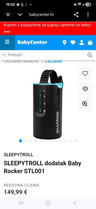Mecedor Sleepytroll para carrito o cuna