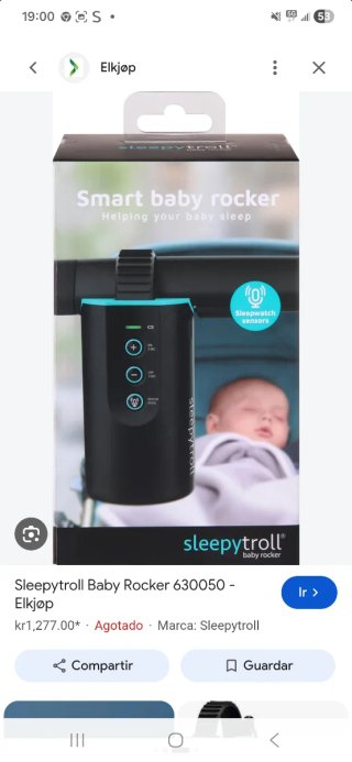 Mecedor Sleepytroll para carrito o cuna