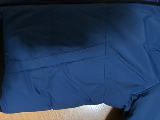 Piumino Woolrich blu con cappuccio