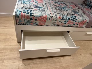 Diván blanco 87x204 con cajones