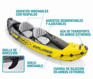 Kayak Hinchable Intex Explorer K2 2 Plazas