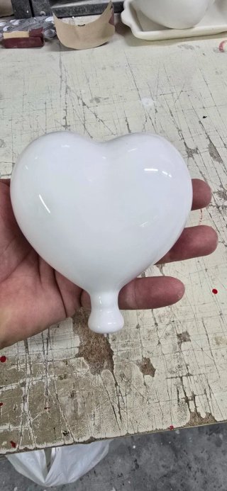 Palloncino Cuore Ceramica (Grigio, Bianco, Marrone