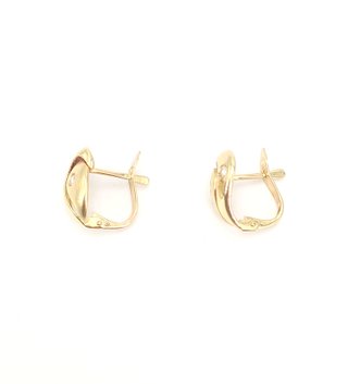 Pendiente de oro de 18k con Circonita, 1.96 g.