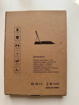Teclado Inalámbrico Plegable Cuero PU