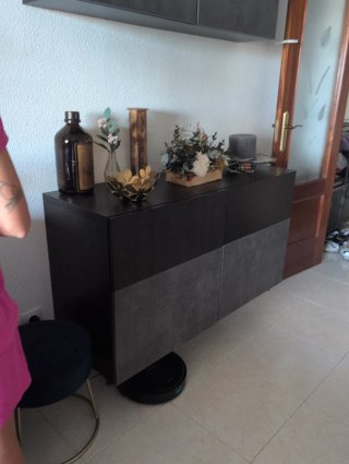 Mueble Colgante Ikea Negro/Gris