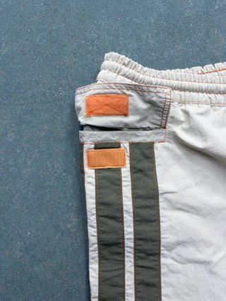 Burberry Swim Shorts White with Green Stripes Retro Style Summer 009