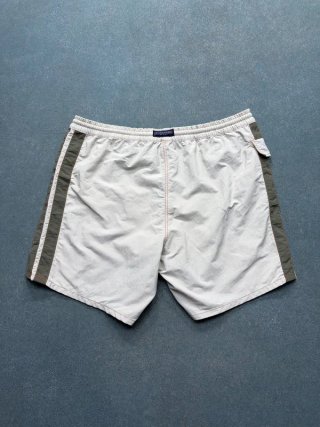 Burberry Swim Shorts White with Green Stripes Retro Style Summer 009