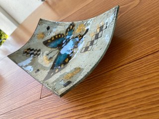 Plato decorativo vintage mariposa